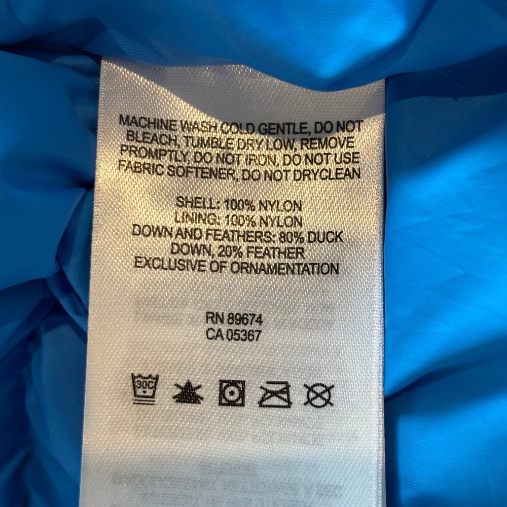 Mountain Hardwear Mens XL Blue Q Shield 650 Down‎ Puffer Jacket OM6274 Full Zip - Picture 7 of 13